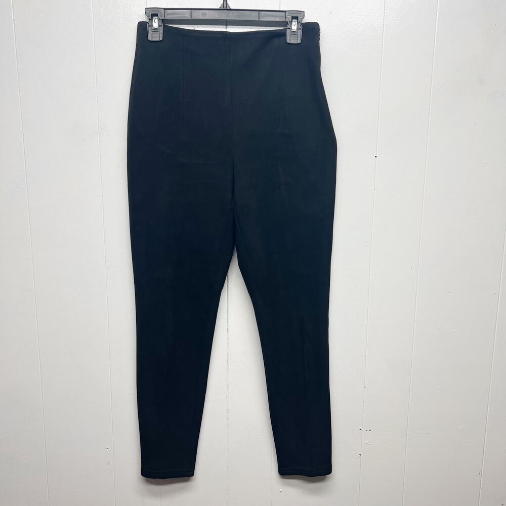 Babaton Aritzia Women's High Rise Faux Suede Black Pants Size 6 Stretch Neutral